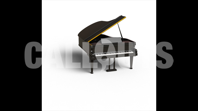 Piano with Shadow 3D Prop Artist-theme