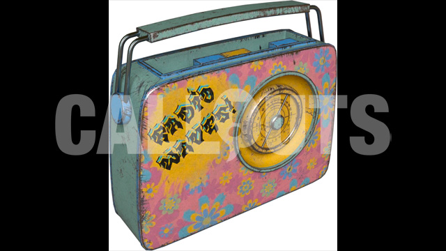 Radio Vintage 3D Prop Beach-theme