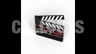 Clapboard with Shadow 3D  Prop Cinema-theme