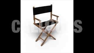 Director Chair 2 with Shadow 3D  Prop Cinema-theme