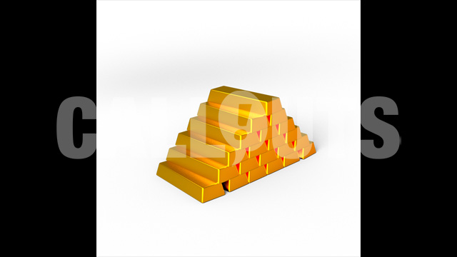 Gold Bars with Shadow 3D Prop Money-theme