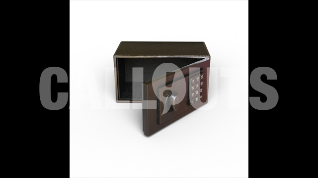 Safe Small Empty with Shadow 3D Prop Money-theme