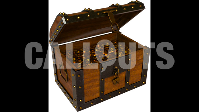 Treasure Chest 3D Prop Money-theme