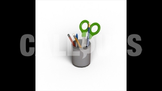 Pencil Set with Shadow 3D Prop Education/Office-theme