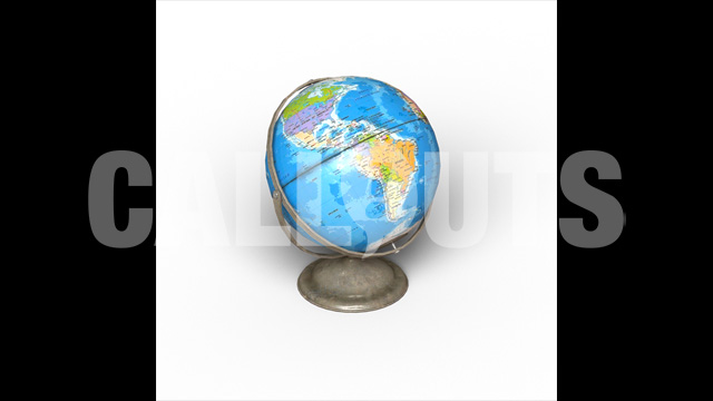 Globe with Shadow 3D Prop Education theme
