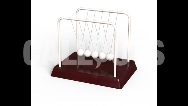 Newtons Cradle with Shadow 3D Prop Education theme
