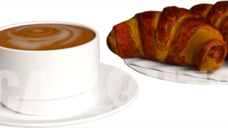 Coffee Croisants Food theme