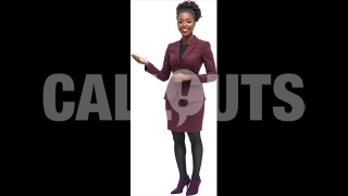 African American Businesswoman Presenting – Cutout Graphics