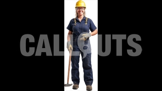 A Woman in a Construction Worker Outfit – Cutout Graphics