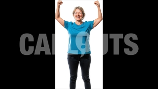 Full-Body Photo of Joyful Athletic Woman – Cutout Graphics