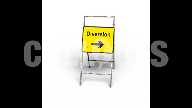 Road Sign Diversion Shadow – Transport theme