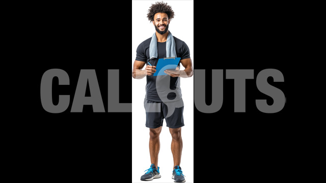 Motivated Fitness Trainer – Cutout Graphics