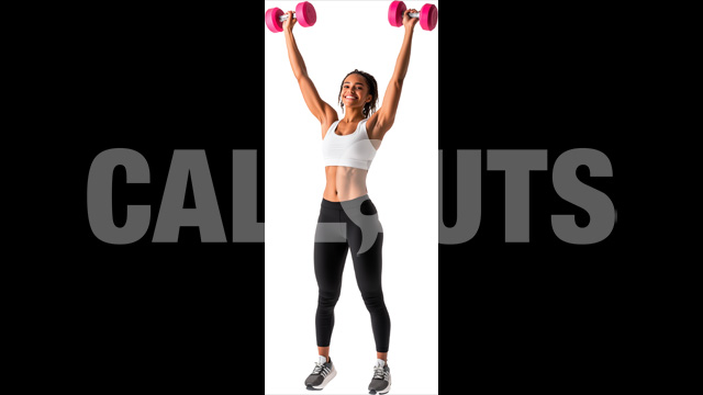 Fitness Enthusiast in Athletic Wear – Cutout Graphics