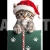 A Kitten in Santa Hat with a Christmas Present – Cutout Graphics