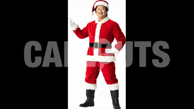 Full-Length Asian Santa Claus – Cutout Graphics