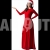 Cheerful Woman in Red Christmas Outfit- Cutout Graphics