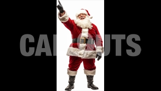 Cheerful Santa Claus in Full Body Shot  – Cutout Graphics