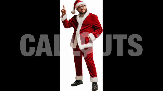 Full Body Shot of A Man Wearing Santa Outift – Cutout Graphics