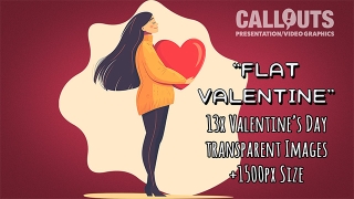 Flat Valentine Romantic Graphics