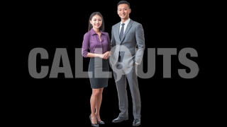 Successful Asian Couple in Professional Attire – Cutout Graphics