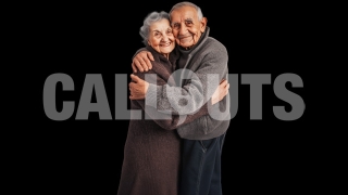 ​Old Greek Couple Embracing – Cutout Graphics